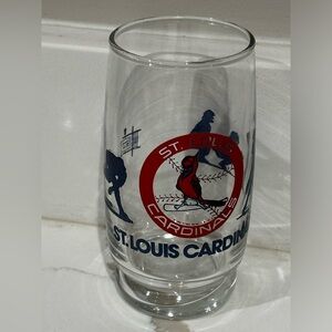 Vintage STL St Louis Cardinals MLB Delmonico Cocktail Glass Clear